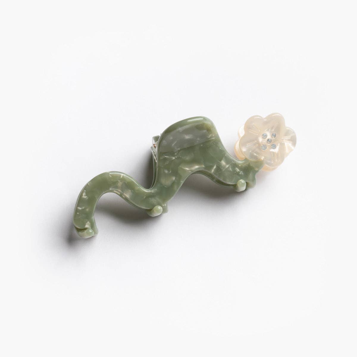 White Orange Blossom Flower Hair Claw