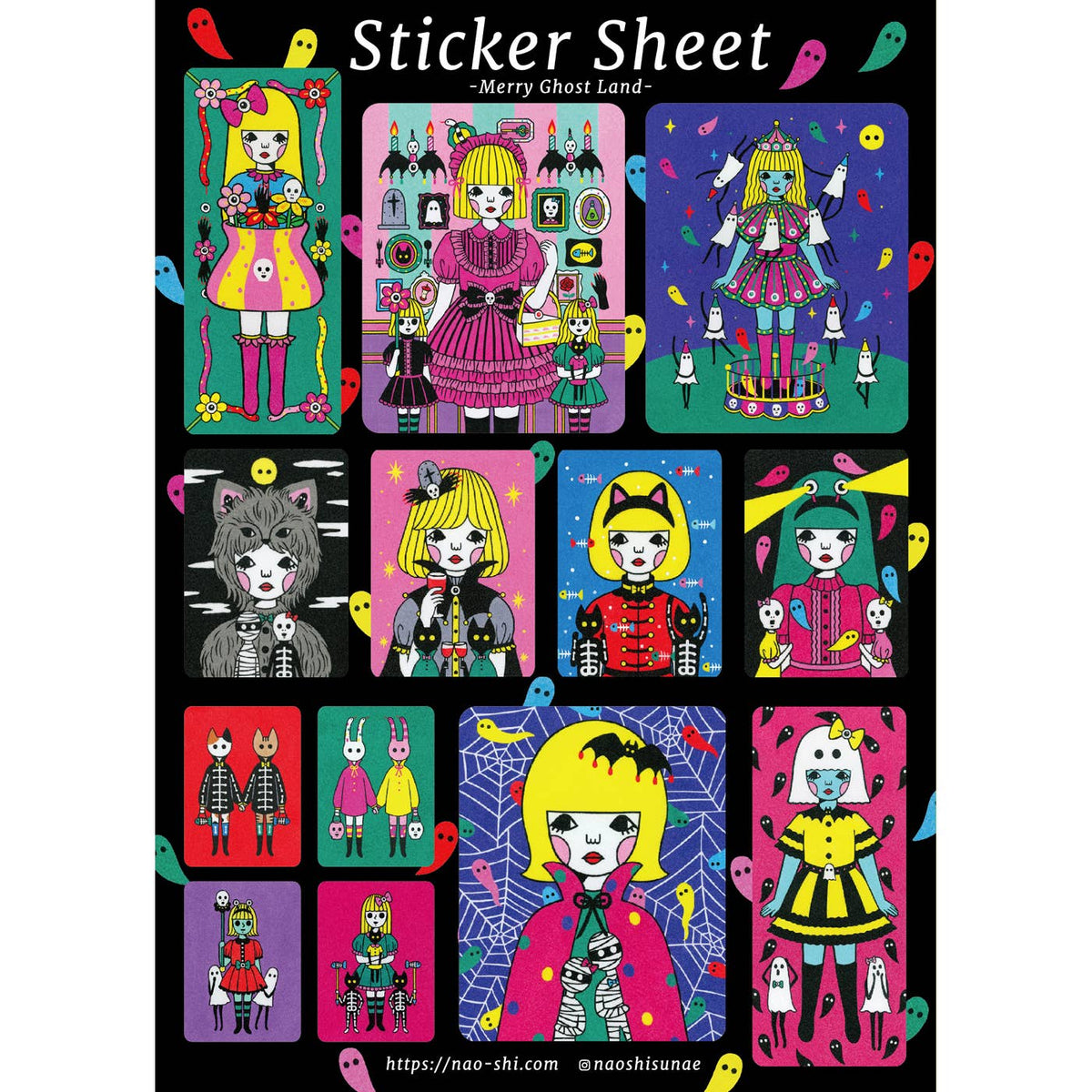 Merry Ghost Land Sticker Sheet