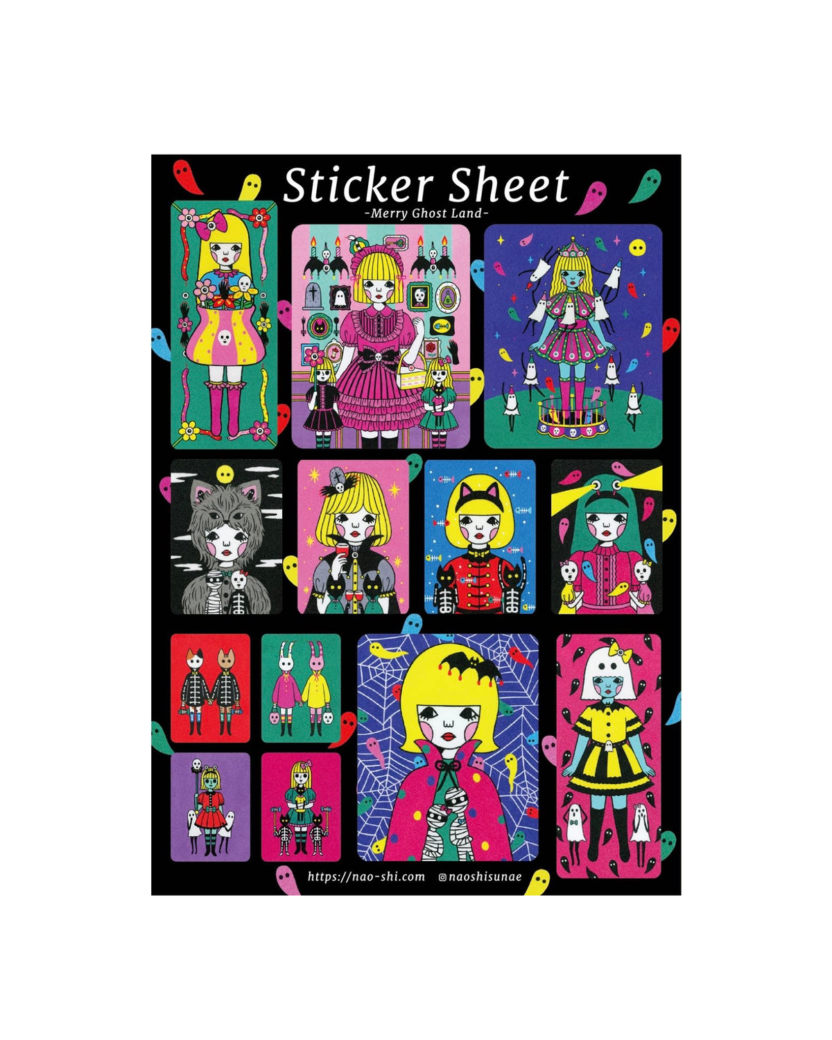 Merry Ghost Land Sticker Sheet