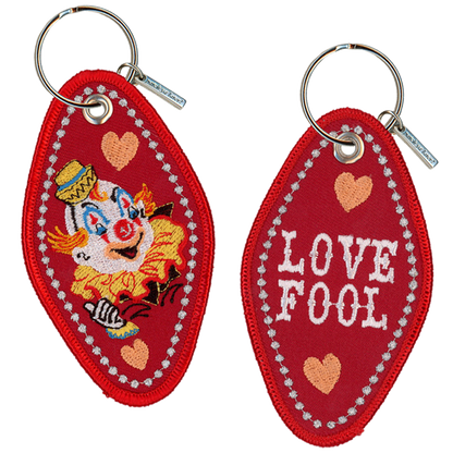 Love Fool Embroidered Keychain