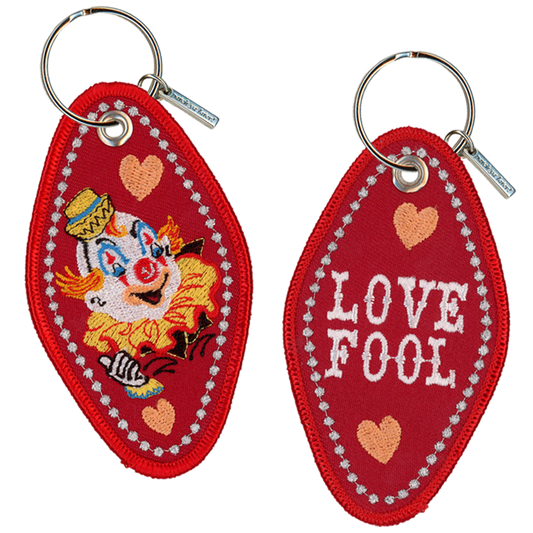 Love Fool Embroidered Keychain