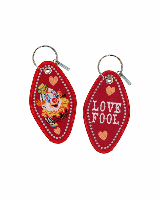 Love Fool Embroidered Keychain