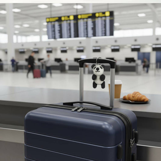 Panda Felt Keyring