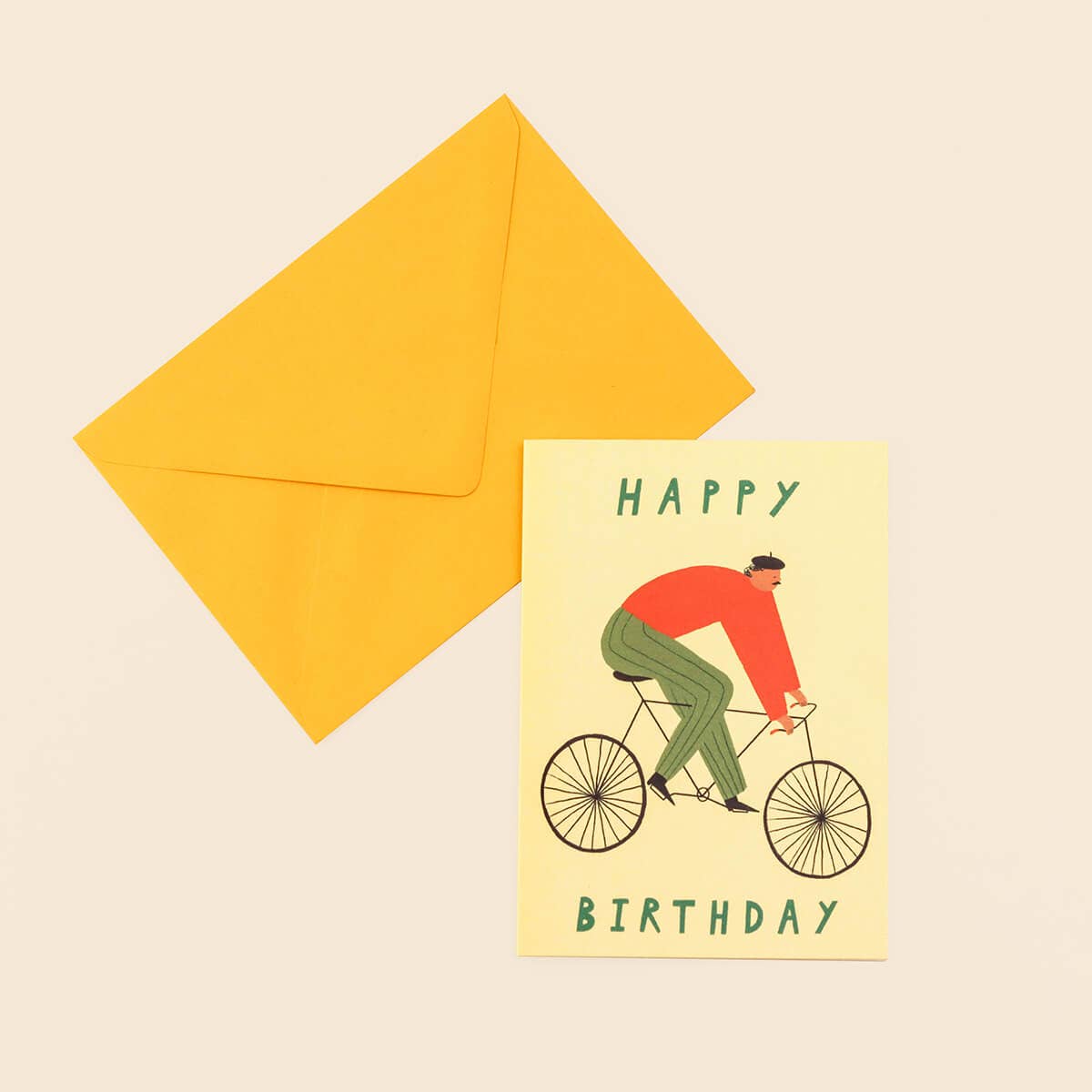 Cyclist Happy Birthday Card