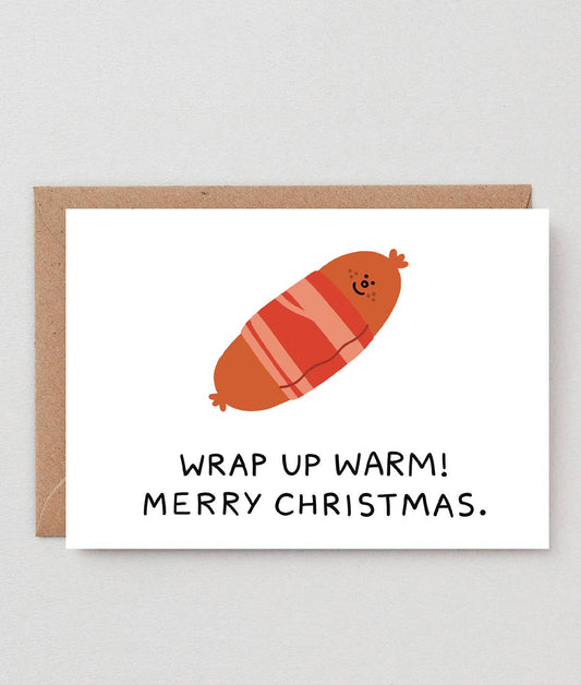 Wrap Up Warm Christmas Card