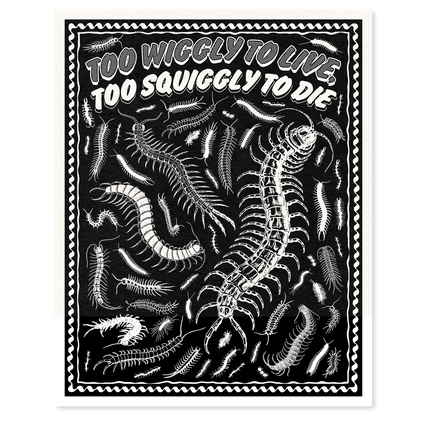 Too Wiggly to Live Risograph Print
