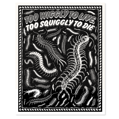 Too Wiggly to Live Risograph Print
