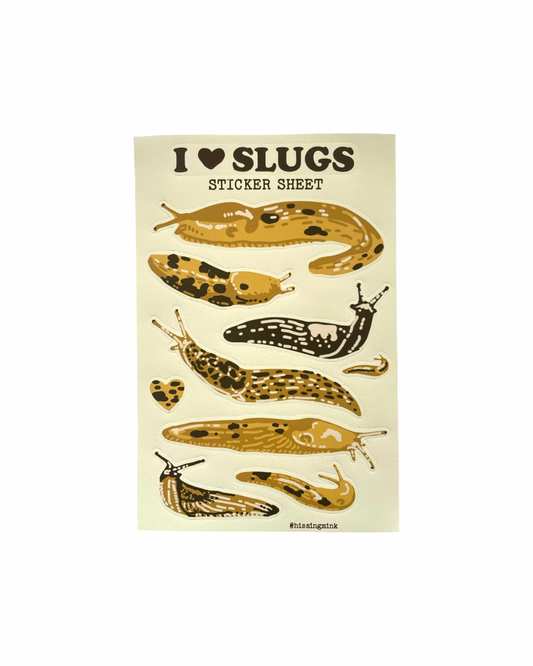 I love Slugs Sticker Sheet