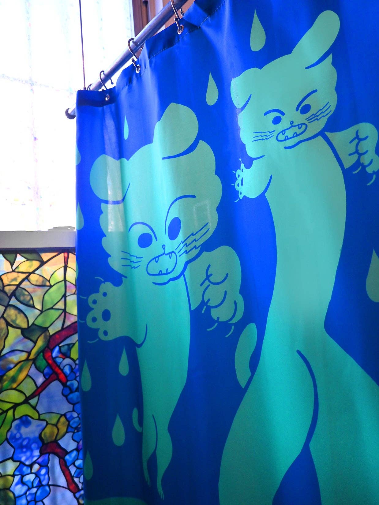 "DRY CATS" Shower curtain