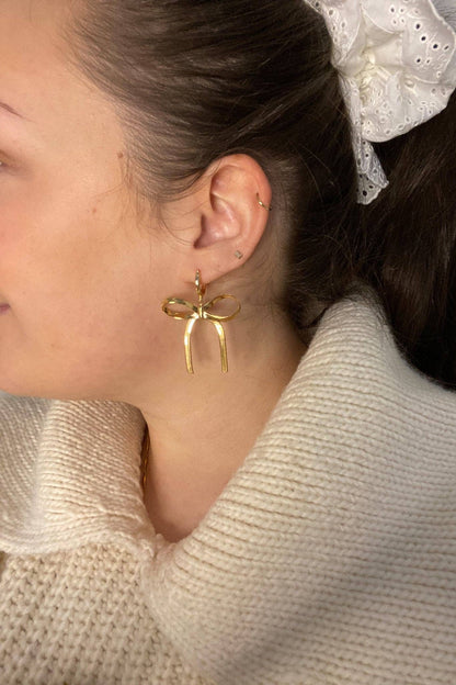 Bow Mini Hoop Earrings
