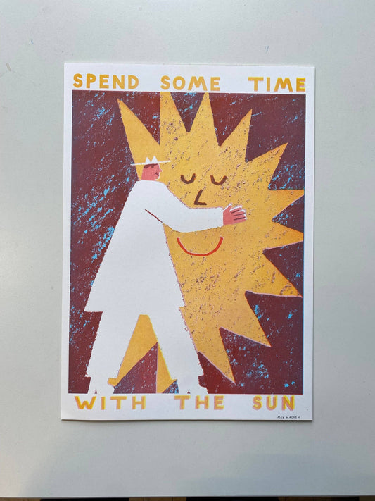 Spend Some Time With The Sun A3 Riso Print