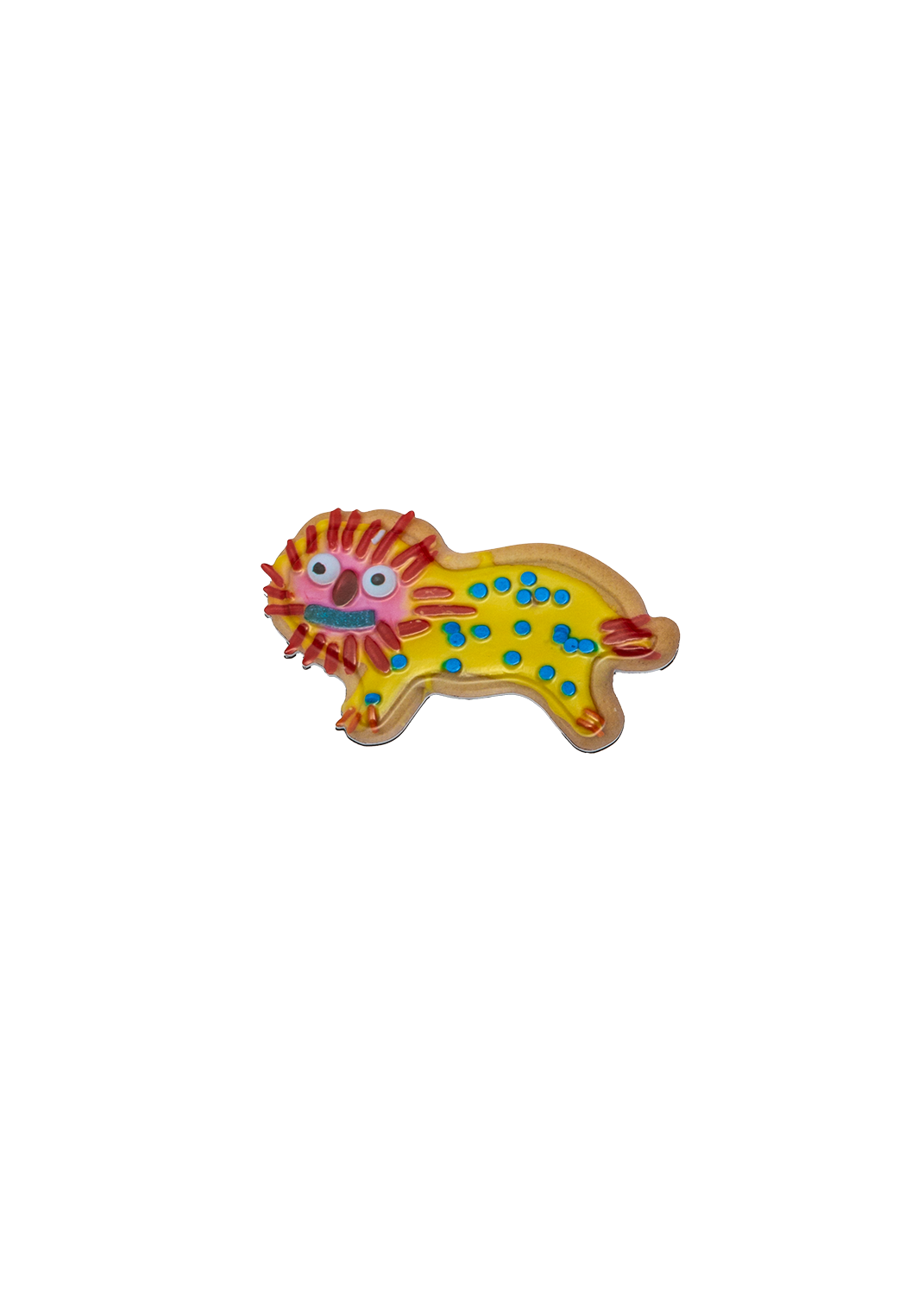 Weird lion cookie magnet