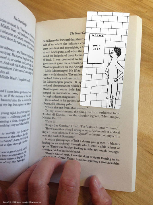 Wait Here - Shrigley Magnetic Bookmark