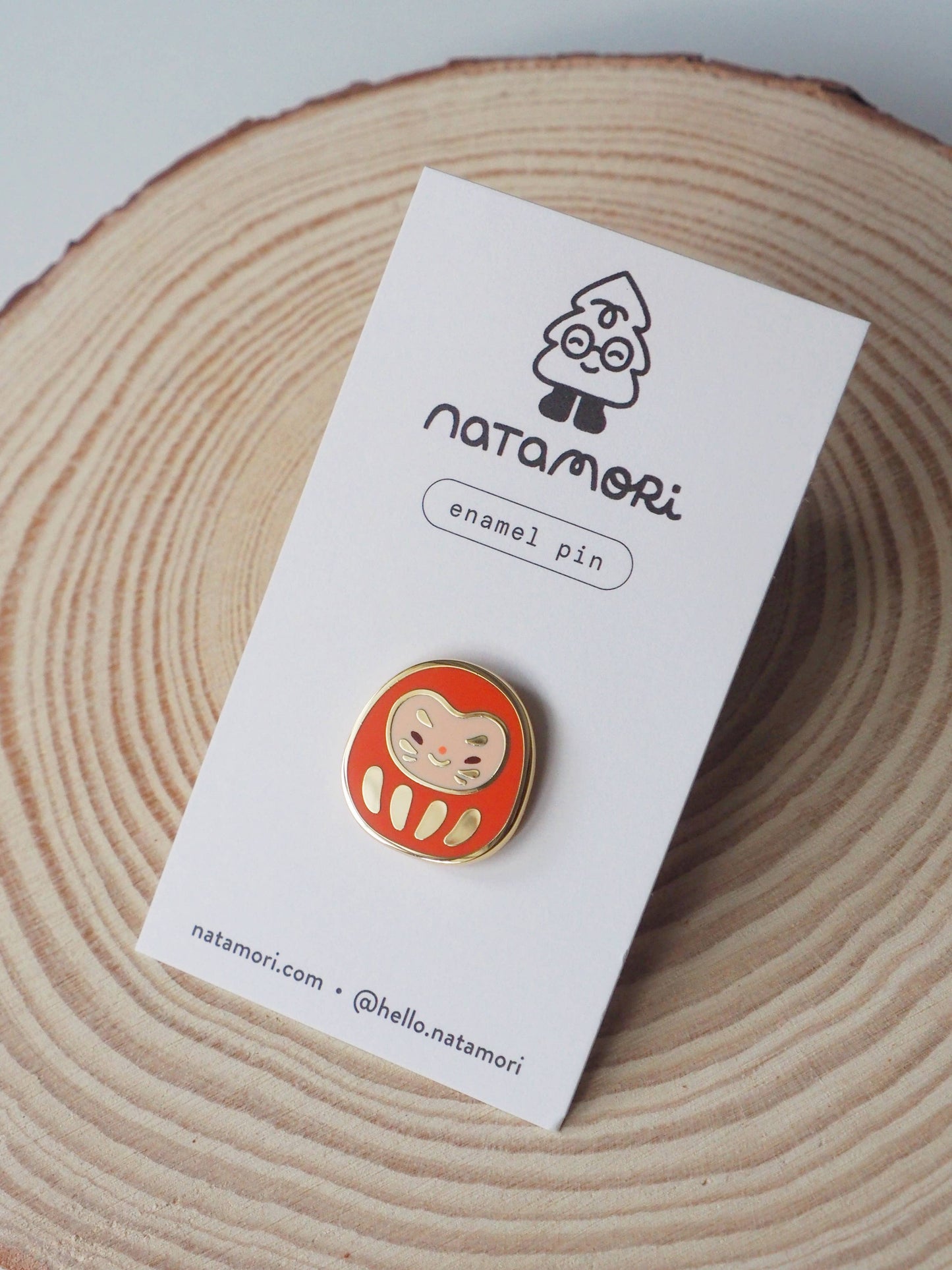 Daruma Enamel Pin
