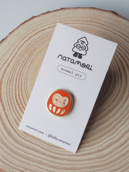 Daruma Enamel Pin