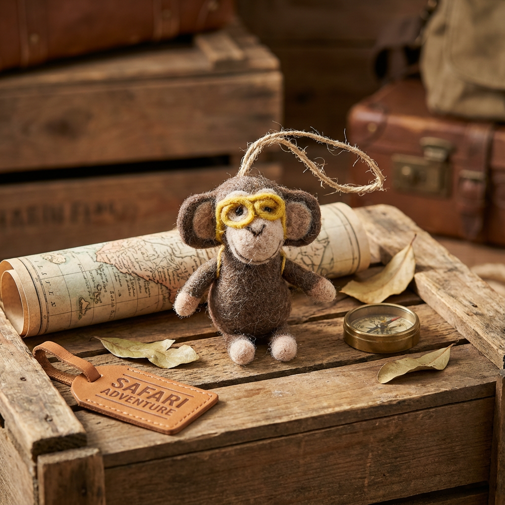 Bongo the Monkey Felt Decoration