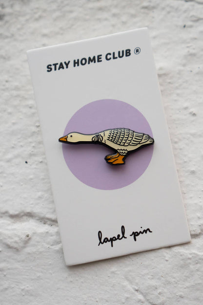 Reaching Enamel Pin