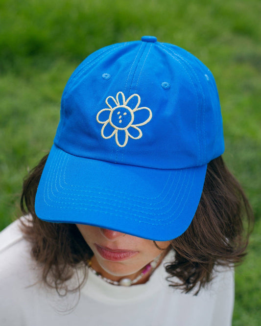 Silly Flower Cap: Cobalt Blue