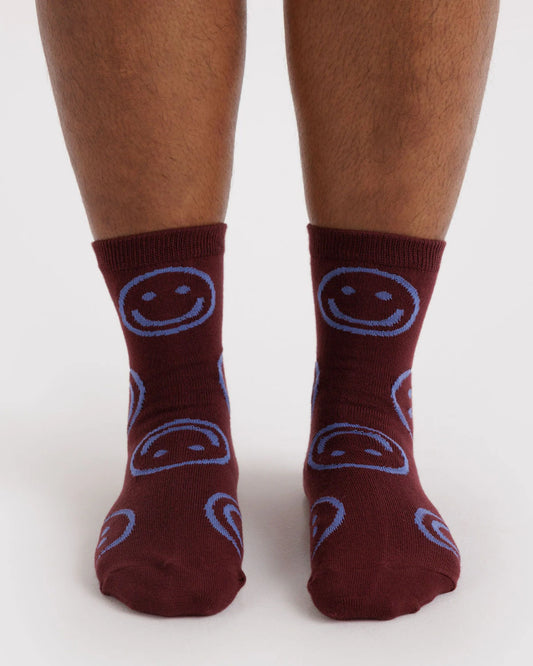 Mahogany Crew Socks