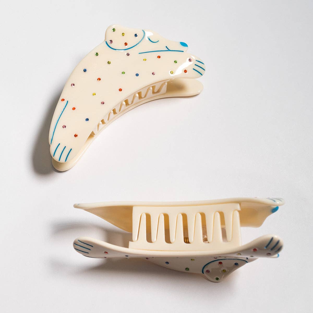 Rainbow Puppy Hair Claw