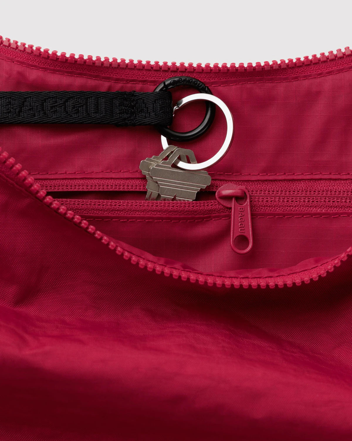 Cherry Medium Nylon Crescent Baggu
