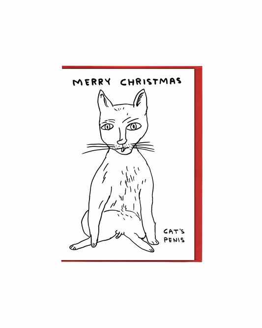 Cat's Penis Christmas Card
