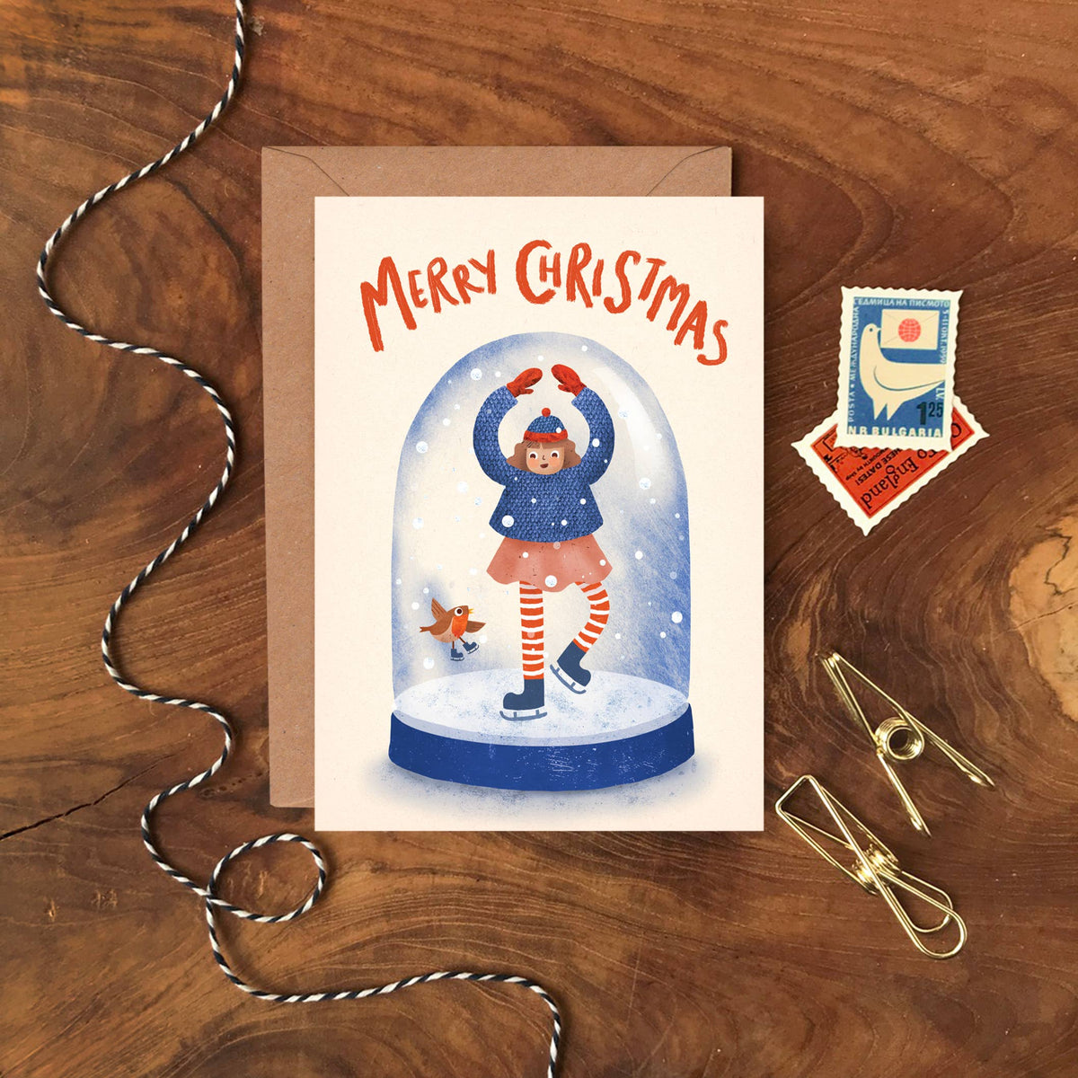 Christmas Snow Globe - Box of 8 Assorted Cards