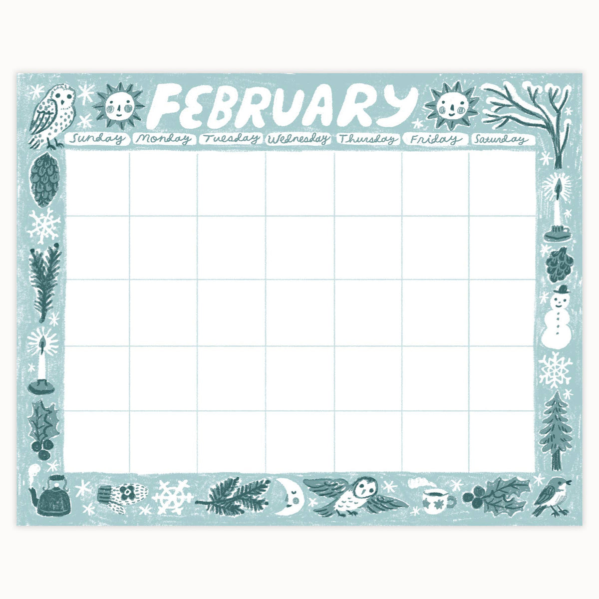 Phoebe Wahl Giant Sheet Calendar