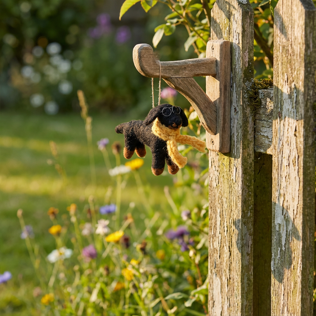 Douglas the Dachshund Felt Decoration