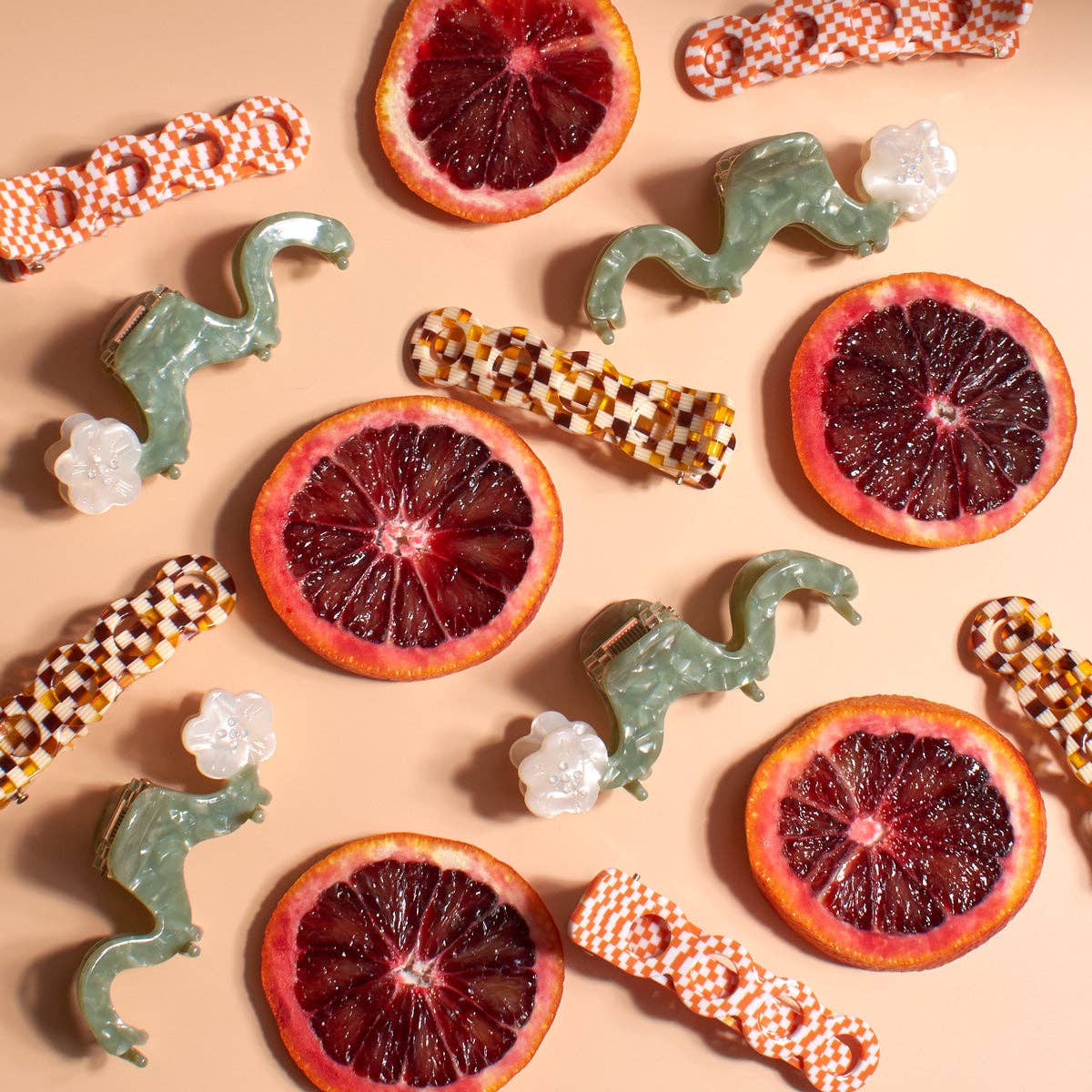 White Orange Blossom Flower Hair Claw