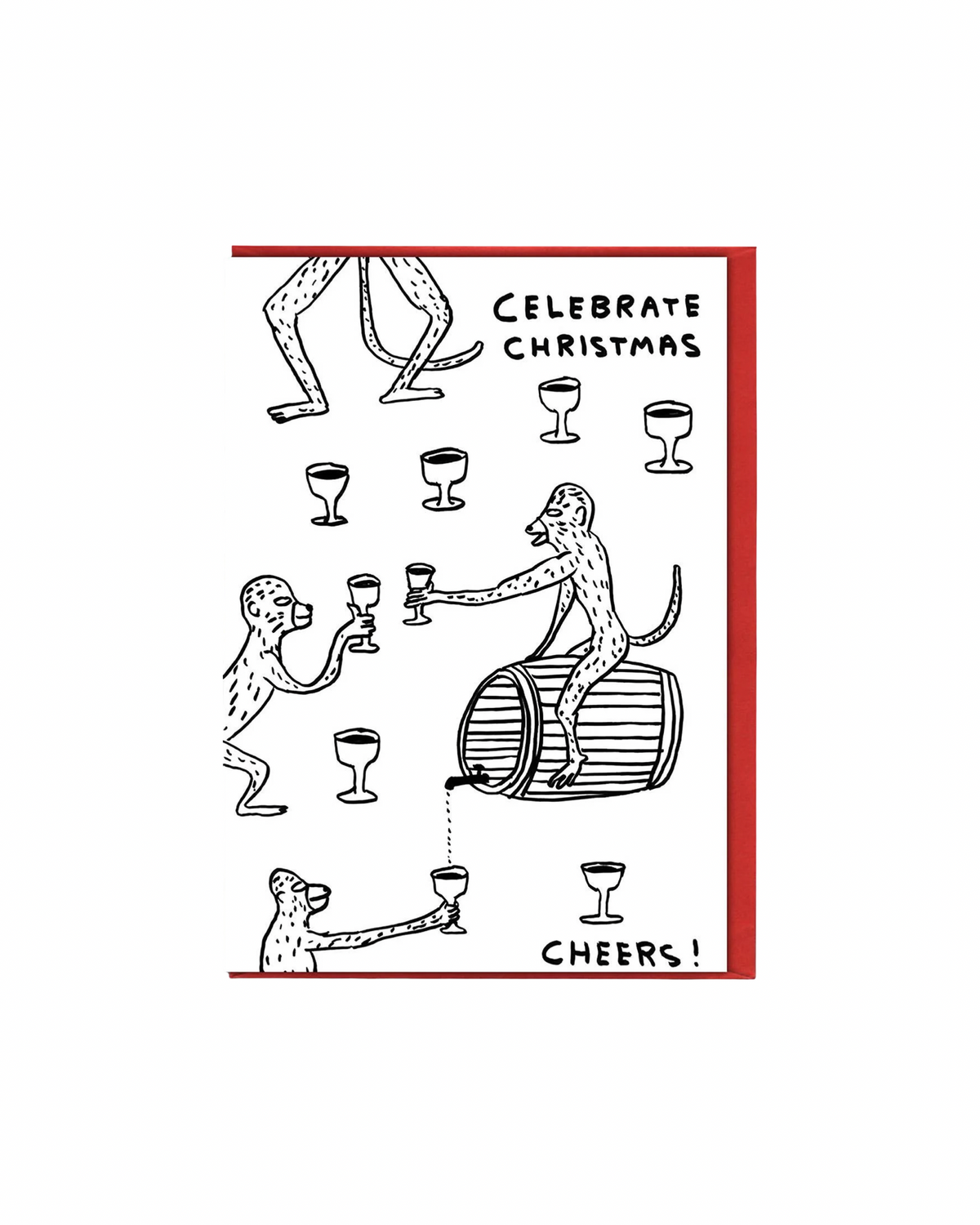 Celebrate Monkeys Christmas Card