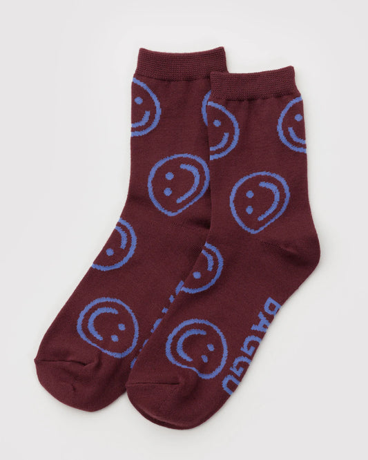 Mahogany Crew Socks