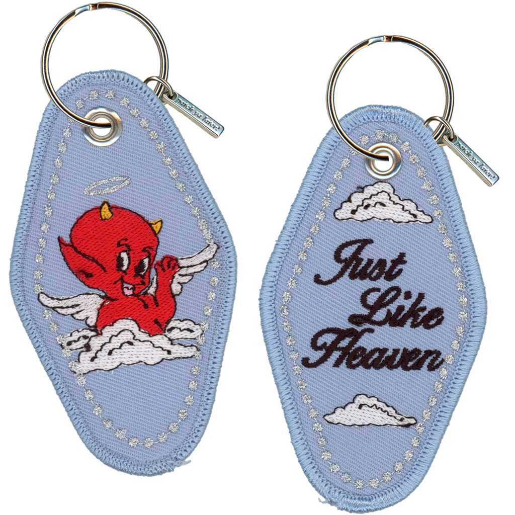 Just Like Heaven Embroidered Keychain