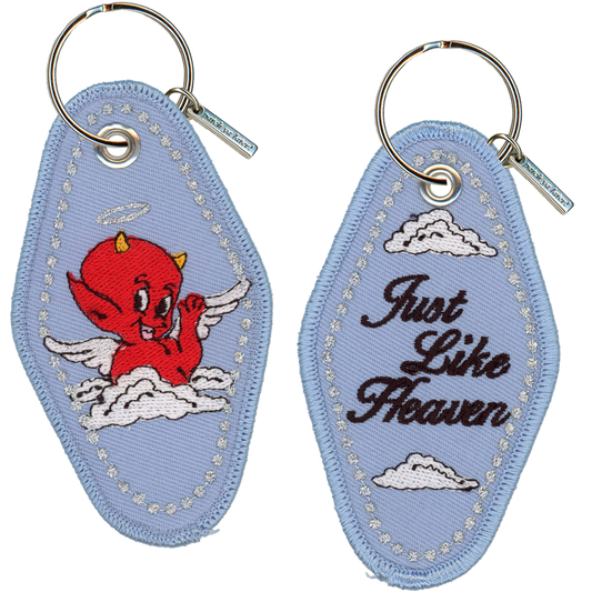Just Like Heaven Embroidered Keychain