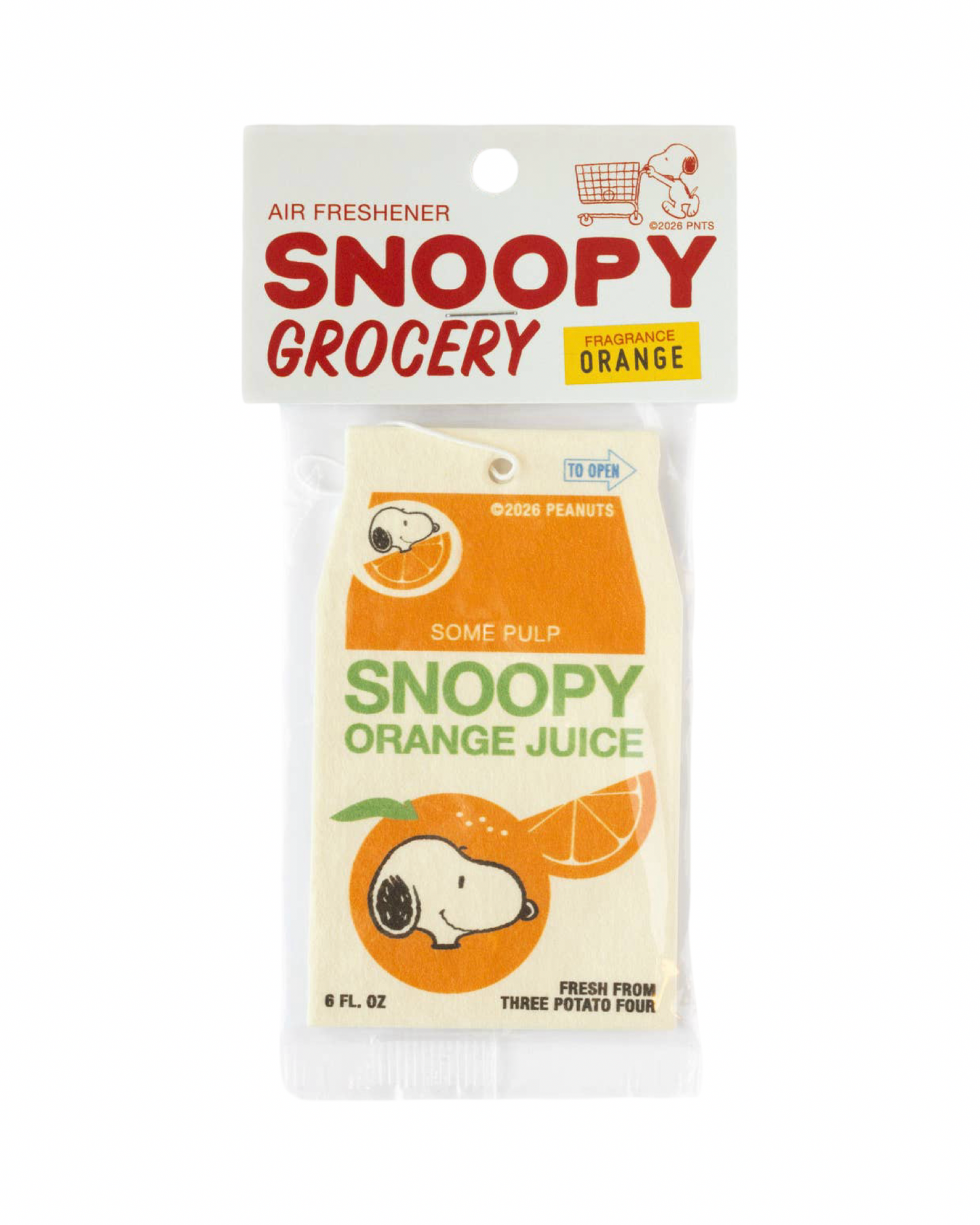 Snoopy Orange Juice Air Freshener