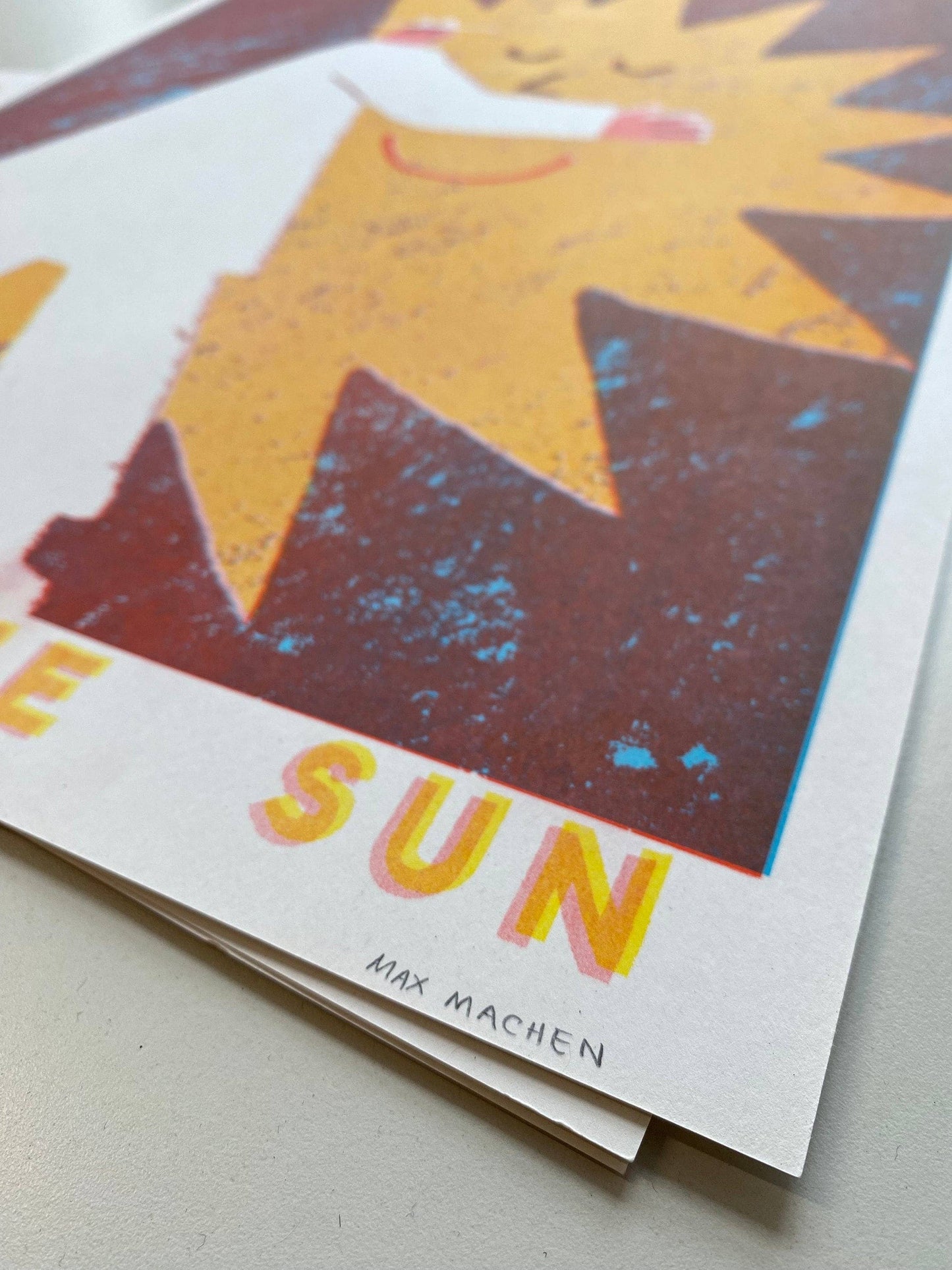 Spend Some Time With The Sun A3 Riso Print