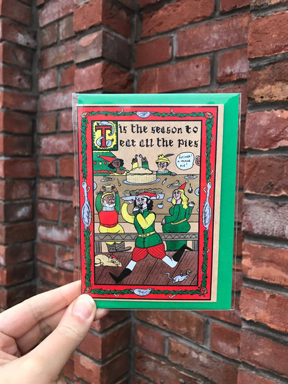 Season To Eat Pies Christmas Card