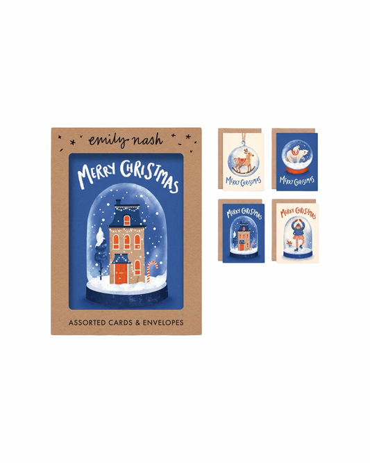 Christmas Snow Globe - Box of 8 Assorted Cards