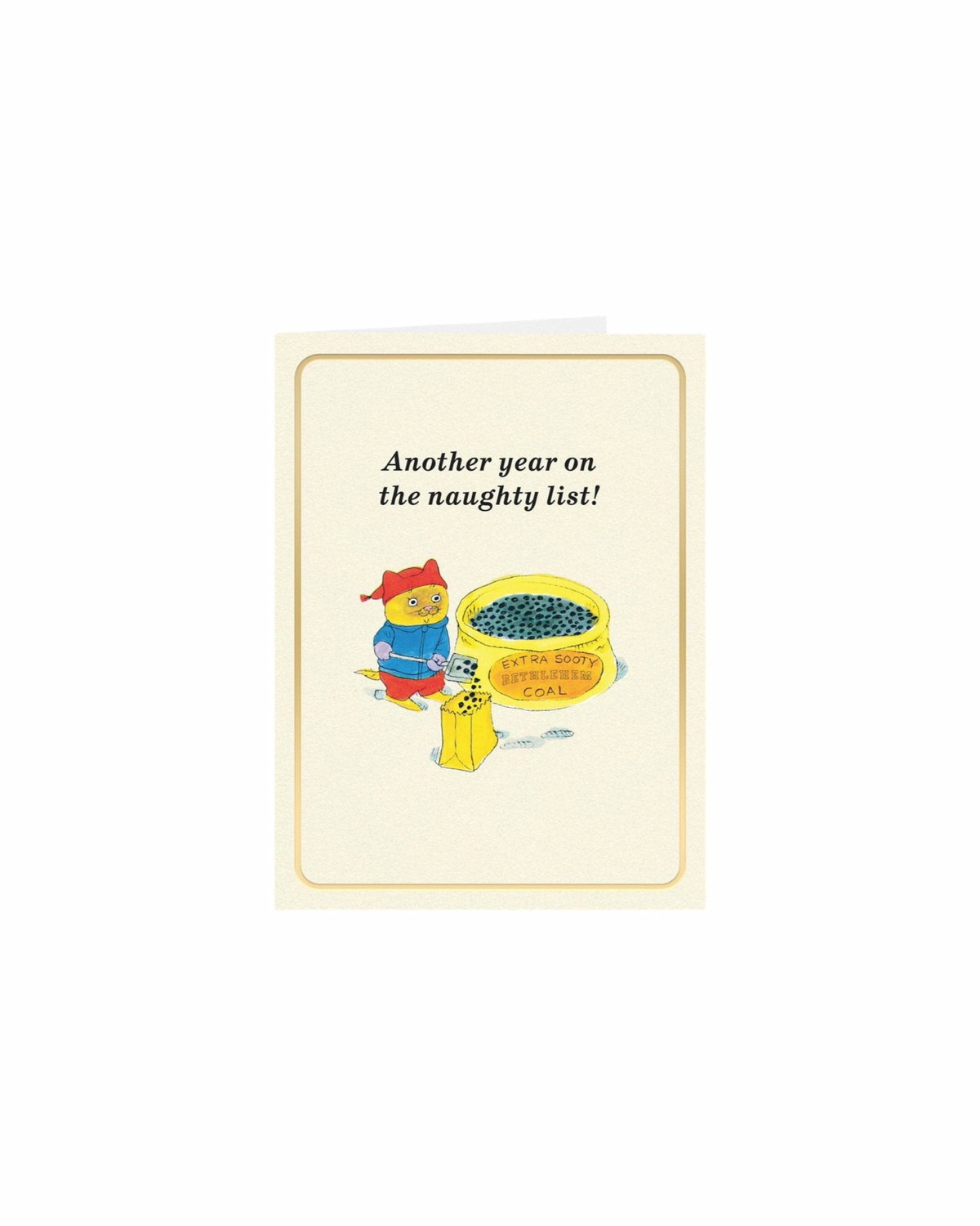 Naughty List Richard Scarry Mini Christmas Card