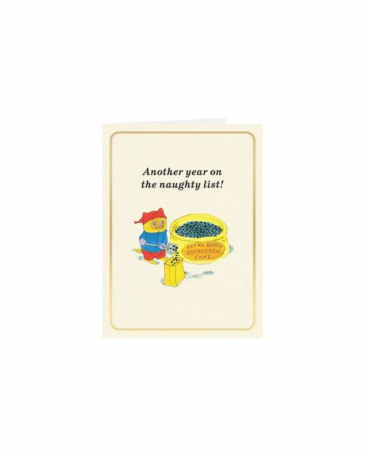 Naughty List Richard Scarry Mini Christmas Card