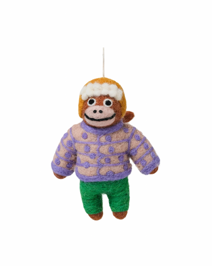 Monkey Felt Decoration