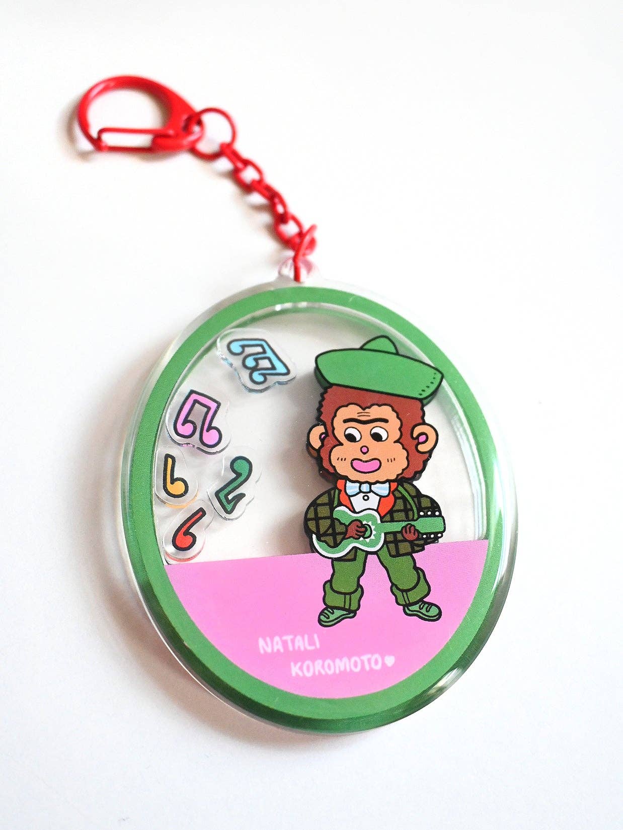 "Rock & Roll Monkey" Shaker Keychain