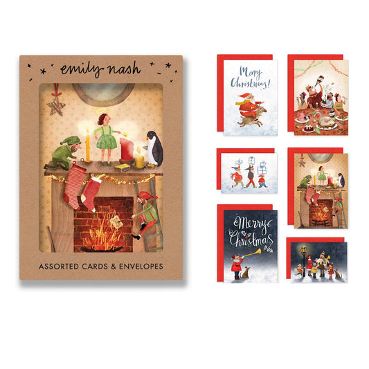 Christmas Scenes - Box 6 Assorted  Cards  ** coming soon ***