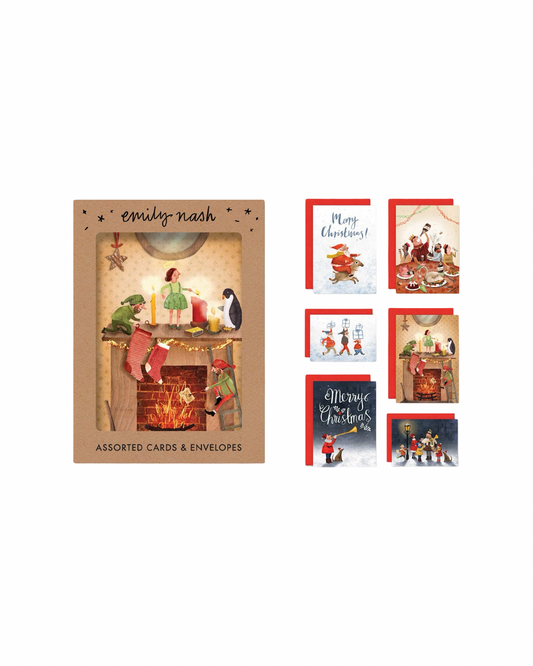 Christmas Scenes - Box 6 Assorted Cards