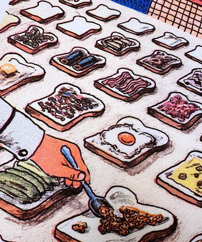 David Huang - If I Run A Toast Restaurant A3 Print