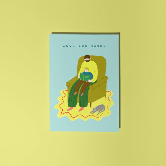 Cosy Reading Father's Day Card
