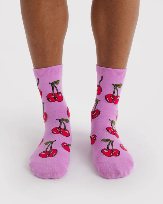 Cherries Crew Socks