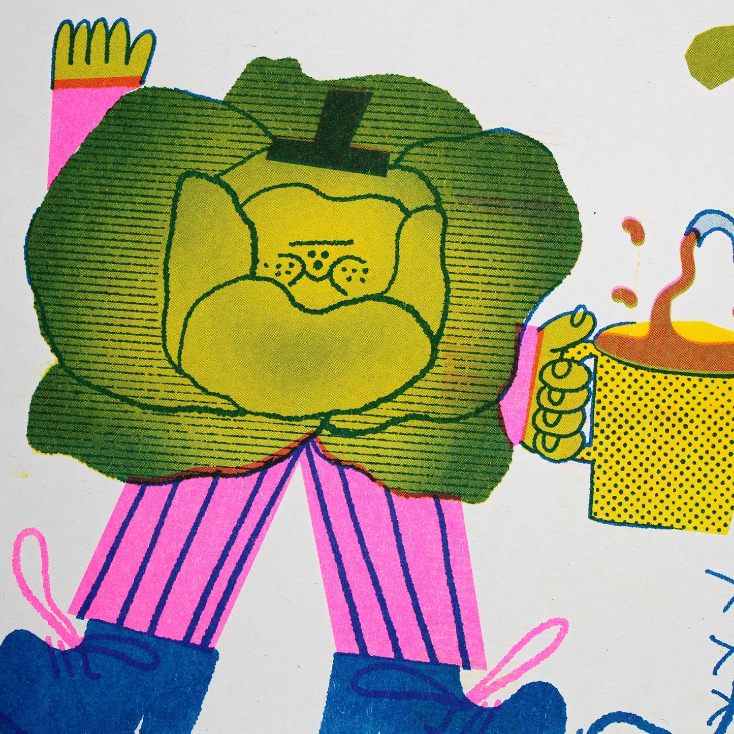 Tea Time A4 Risograph Print