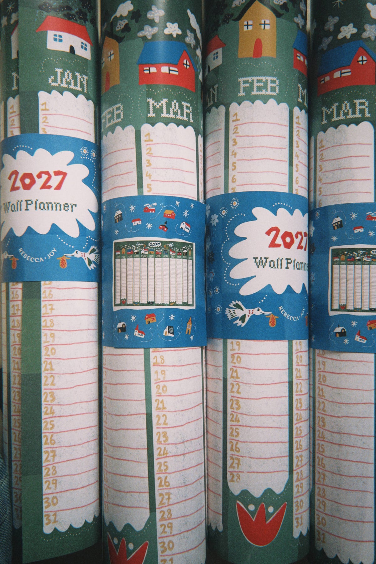 2027 Illustrated Folk Art Wall Planner