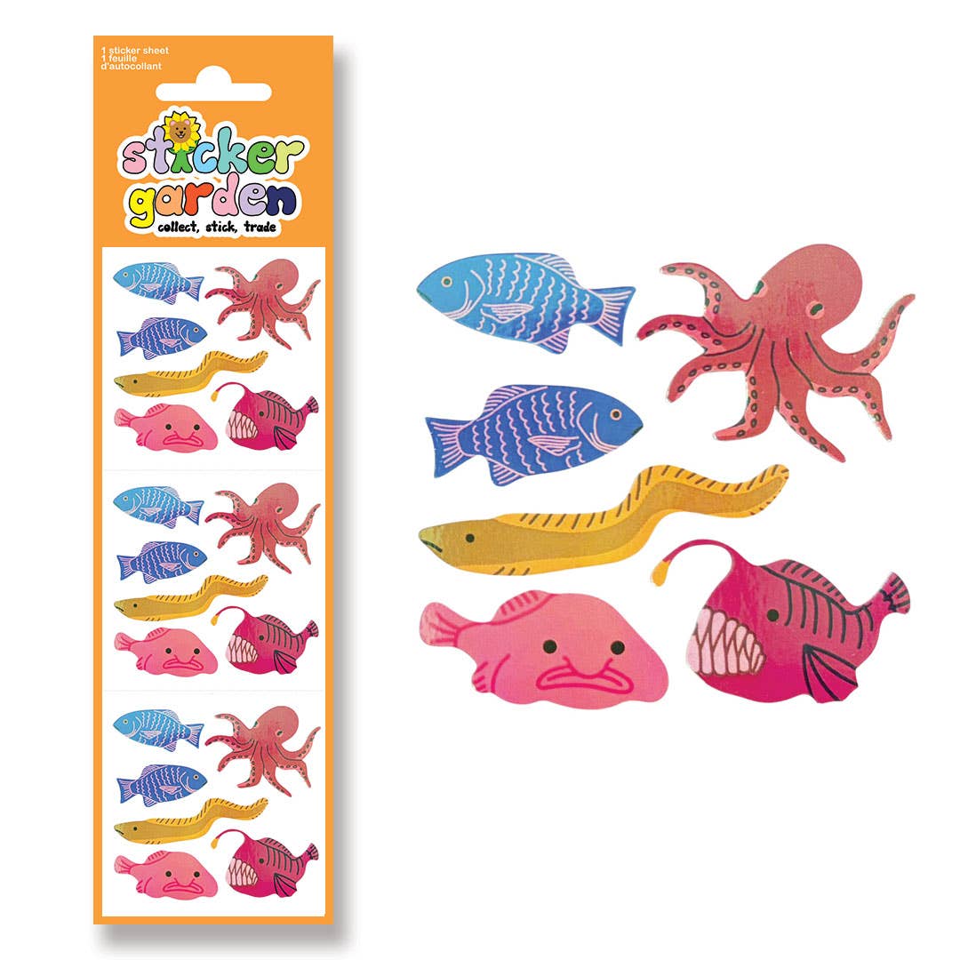 Halloween Sea Creatures Sticker Sheet